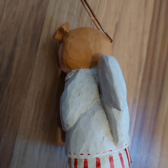 Vintage Midwest of Cannon Falls Wood Folk Art Angel With Halo by Eddie Walker - Picture 3 of 7